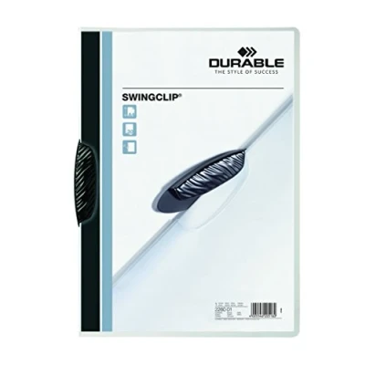 Image de Durable 226001 Clip Folder Swingclip, en Pp, Jusqu&#039;à 30 Feuilles A4, Noir, 25 Pack