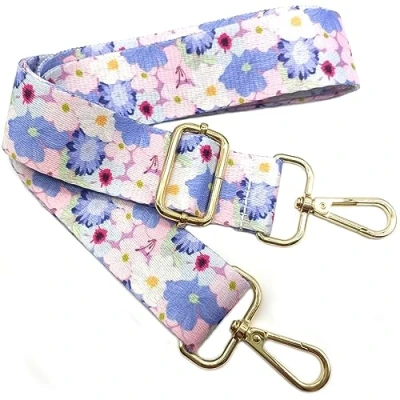 Image de Keriocusi Bandouliere de Rechange Reglable Bleu Rose, Sangle Sac a Main Remplacement, Universelles mit Boucle Dore pour Femme à Main, Bandoulière Accessoires, 601