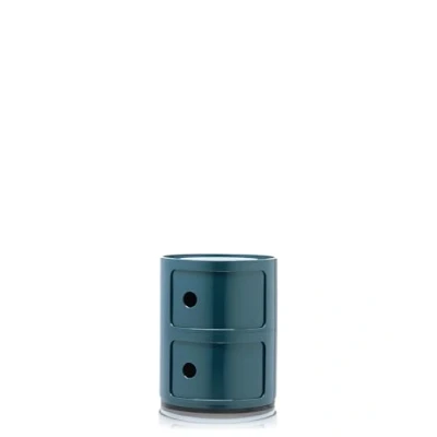 Image de Kartell Componibili, Conteneur 2 éléments, Bleu, Base ronde