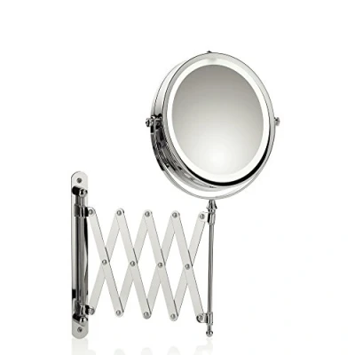 Image de Kela Miroir Cosmétique mural à LED, 17.5 x 36 cm, Métal chromé, 20643