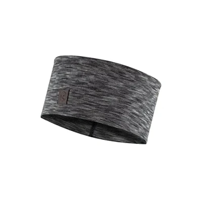Image de Buff Bandeau Merino Wide Multistripes Fog Grey, Taille unique