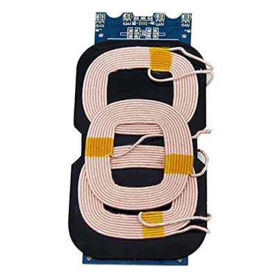 Image de Module émetteur de Chargeur sans Fil, Carte Circuit imprimé Fil Qi Développement PCBA Charge à 3 bobines Interface USB 9V / 1700mA