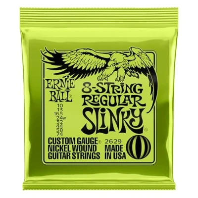 Image de Ernie Ball Regular Slinky Cordes filées en nickel pour guitare électrique à 8 cordes, calibre 10 74