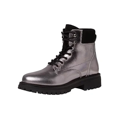 Image de Tamaris Bottines à plateau, Femme, Taille: 40, Pewter Cuir et textile
