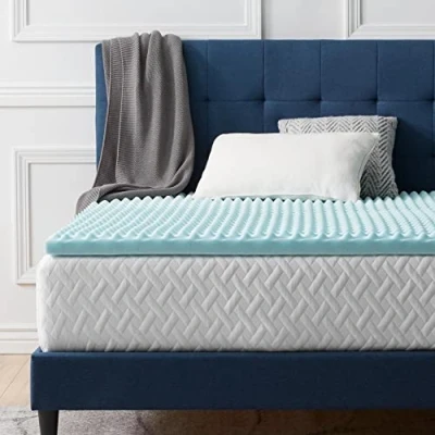Image de LUCID Surmatelas alvéolée de 5 cm en mousse à mémoire forme avec gel rafraîchissant, 120 x 190