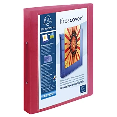 Image de Exacompta Réf. 54869E 1 Classeur 2 anneaux 30mm polypropylène chromaline 10/10e Krea Cover A4 maxi Couleurs aléatoires