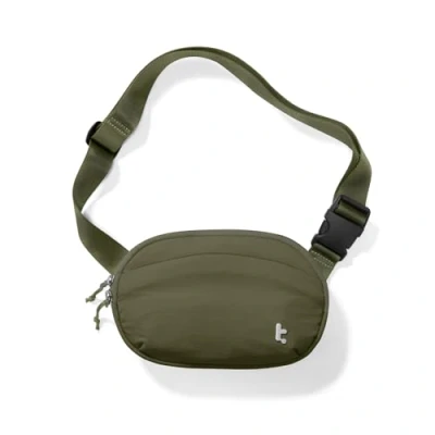 Image de tomtoc Sac Banane Femmes avec Protection RFID, 1,5 L Petit Bandoulière Femmes, de Poitrine Léger et Imperméable pour un Quotidien, Voyage Portable, Verte, Cadeau Noel