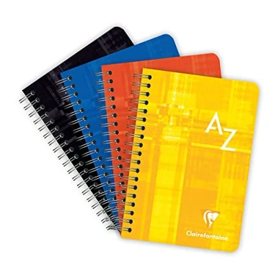 Image de Clairefontaine 68599C Un Répertoire à Spirale 9x14 cm 100 Pages Petits Carreaux Papier Blanc 90 g Couverture Carte Pelliculée Couleur Aléatoire