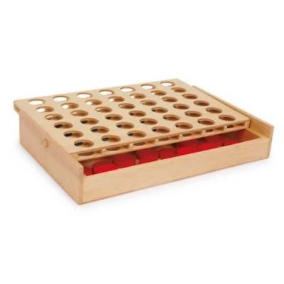 Image de Small Foot 3460 jeu de société &quot;Puissance 4, format voyage &quot;, &quot; version dans une boîte en bois