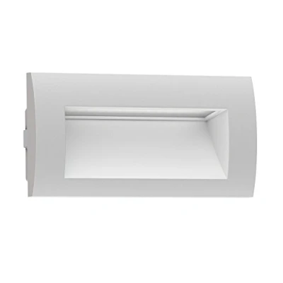 Image de ledscom.de LED encastré mural ZIBAL, downlight pour l&#039;extérieur, IP65 mat, 140 x 70mm, 3,3 W, 223lm, blanc froid, encastrement, mur extérieur, de maison, terrasse, jardin, balcon, carport,