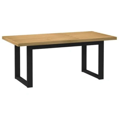Image de vidaXL Table à Manger NOAIN Pieds en Forme de U 180x90x75cm Massif pin