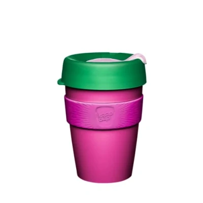 Image de KeepCup Tasse à café originale réutilisable en plastique avec couvercle anti éclaboussures, sans BPA, qualité barista, taille moyenne, 340 ml, Godetia