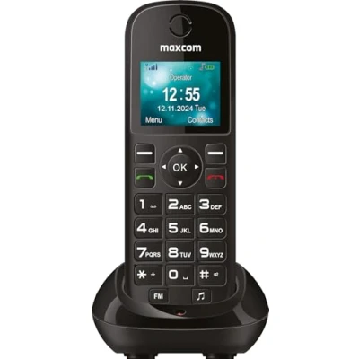 Image de Maxcom MM35D Téléphone portable sans fil avec gros bouton 2G Noir