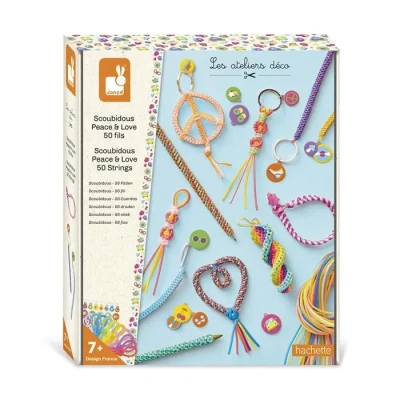 Image de Janod Scoubidous à Créer 50 Fils de 90cm Entre 11 et 14 Créations Kit Loisir Créatif Enfant DIY Développement Créativité Concentration Dès 7 Ans J09160
