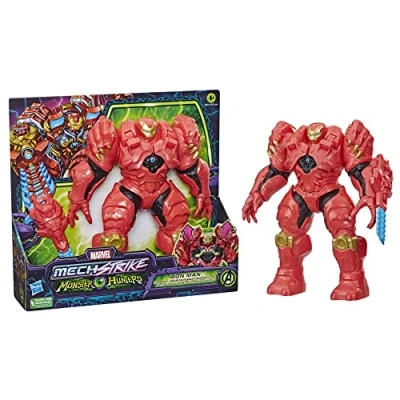 Image de Marvel Hasbro Avengers Mech Strike Monster Hunters Hunter Suit Iron Man Toy Figurine de Luxe à l&#039;échelle 20 cm, partir 4 Ans, Multicolore (F5073)