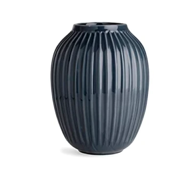 Image de Kähler Vase H25.5 cm Hammershøi Design Danois pour Fleurs Fait Main, Gris