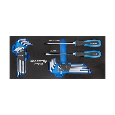 Image de Hogert Technik HT7G134 Module servante 21 T10, T15, T20, T25, T27, T30, T40, T45, T50, S6, PH2, H1.5, H2, H2.5, H3, H4, H5, H6, H8, H10