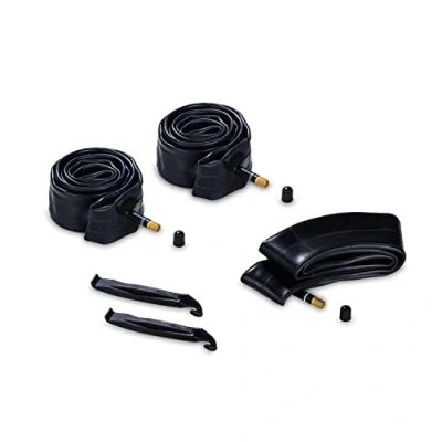 Image de hauck Kit Reparation Pneu Chambre a Air Poussette, 2x 16 Pouces et 1x 12 Inclus Démonte Pneu, Roue de Rechange Poussette 3 Roues Compatible avec Série Runner Noir