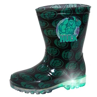 Image de MARVEL Bottes en caoutchouc lumineuses Hulk Pour garçons la pluie, neige Noir , 24 EU