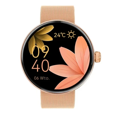 Image de Montre Connectée Femme Élégante Suivi Santé Appel Bluetooth Forever Rose Champagne