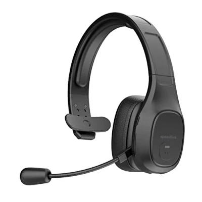 Image de Speedlink Casque Sona Bluetooth Mono avec Micro et antibruit, pour Le Bureau télétravail, branchement sans Fil ou câble USB, Noir