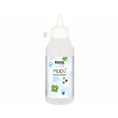 Image de Kreul Animal 42802 Colle Mucki, Flacon de 250 ML, sans solvant, inodore, Lavable, Convient pour Coller des décorations et bricolages sur Les fenêtres, 10009817, Multicolor