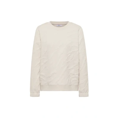Image de Cecil Structured Pattern Sweatshirt, Femme, Taille: Large, Beige