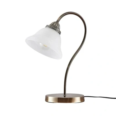 Image de Lindby Lampe a poser LED Mialina en Bronze Verre e. a. pour Salon &amp; Salle à manger (1 lampe,à E27), de Chevet, Table,