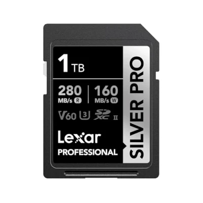 Image de Lexar Silver Pro Carte SD 1To, mémoire UHS II, V60, U3, C10, Jusqu&#039;à 280Mo/s en Lecture, 160Mo/s écriture, SDXC pour DSLR/caméra/Photographe/vidéaste/passionné (LSDSIPR001T BNNNG)