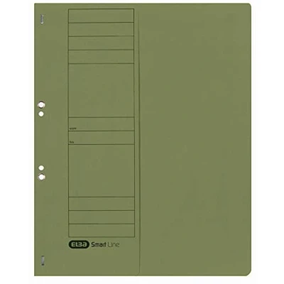 Image de Elba 21421GN Lot de 50 chemises à oeillets en carton manille 250 g/m² avec demi rabat sur la face avant Vert Format A4 Capacité 200 feuilles