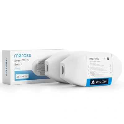 Image de Meross Interrupteur Connecté Matter, 16A WiFi avec Matter Simple Setup et Suivi de Consommation d&#039;Énergie, Lot 2 Commutateur DIY Compatible Apple Home, Alexa Google Home