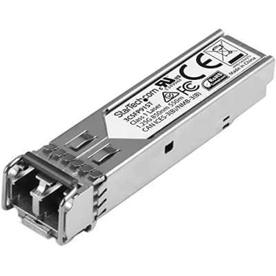 Image de StarTech.com Module de transceiver SFP 100Base FX à fibre optique 100 Mb/s Conforme aux normes MSA Multimode LC 2 km (SFP100BFXST)