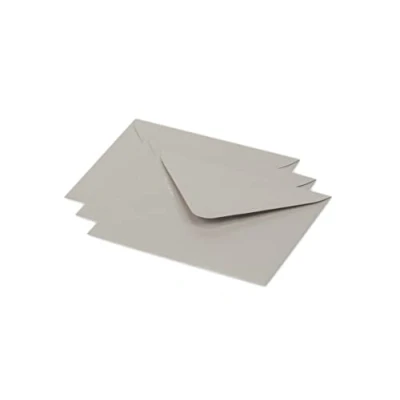 Image de Clairefontaine 60189C Paquet de 20 Enveloppes Gommées Format 12,5x13,8cm 120g/m² Coloris Argent Invitation Evènements et Correspondance Gamme Pollen Papier Premium Lisse
