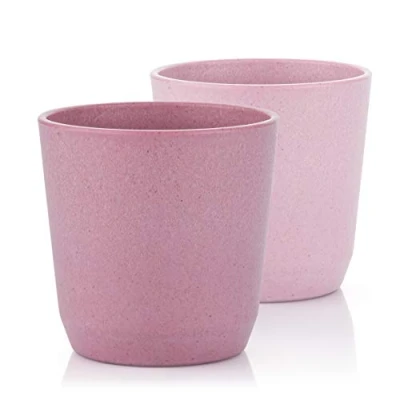 Image de reer Growing Tasses Set de 2 Vaisselle Durable pour Enfants Rose Matières Premières Durables sans Mélamine 1 Unité