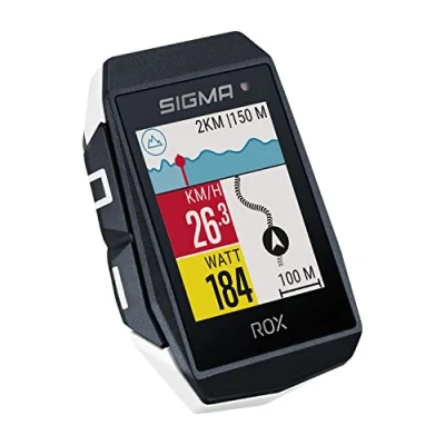 Image de Pack SIGMA Sport ROX 11.1 Evo Blanc HR Set Compteur Cycle GPS sans Fil &amp; Navigation avec capteur de fréquence Cardiaque Inclus en extérieur fonctionnalités intelligentes