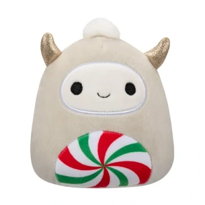 Image de Squishmallows Peluche Yéti de Noël Blanc au Ventre Menthe poivrée 12 cm Squishmallow Original 2024
