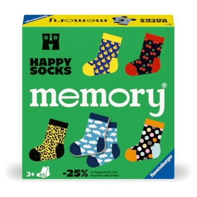 Image de Ravensburger Jeu Educatif Grand Memory® Happy Socks Un Premier éducatif mêlant Observation, Association et mémorisation A partir de 3 Ans 24072