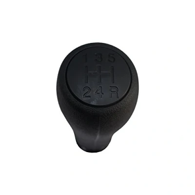 Image de ESC Pommeau de levier vitesse en acier inoxydable, noir, compatible avec Fiat Fiorino Qubo Citroën Nemo Peugeot Bipper MK3
