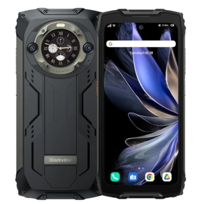 Image de Blackview BV9300 Pro Smartphone Incassable(Lampe de Poche 100LM), 24GB+256GB, Batterie 15080mAh, 6.7&#039;&#039; 120Hz 2.3K Ecran, Caméra 64MP+32MP, Téléphone Débloqué Etanche IP68 Android 13, GPS NFC Noir