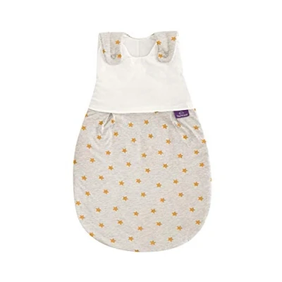 Image de Träumeland S0103502 Gigoteuse 4 Saisons avec Double Ventilation réglable et Fibre Naturelle Tencel Motif rêveur d&#039;étoiles Jaune/Multicolore Taille 50/56
