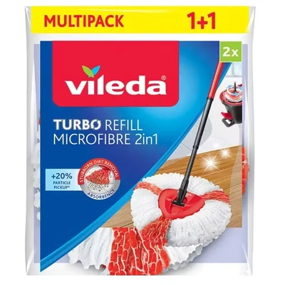 Image de 2x FILTRES MICROFIBRE TURBO VILEDA 2en1