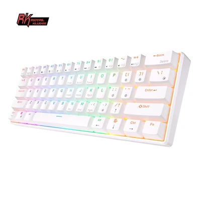 Image de Clavier mécanique sans Fil 60% Triple Mode BT5.0/2.4 G/USB C RK ROYAL KLUDGE RK61 avec logiciel