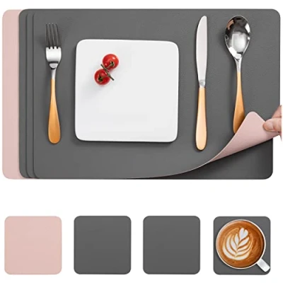 Image de Myir JUN Set de Table, Table et sou Verre en Antidérapant Double Face Lavable ImperméAbles Plastique
