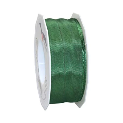 Image de PRÄSENT Lyon Ruban Taffetas Filaire Vert 40 mm 25 m, orchidée, Set Pièces