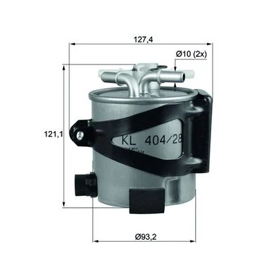Image de MAHLE ORIGINAL KLH 44/25 Filtre à Carburant de conduite 10 avec support RENAULT: SCENIC 2, MEGANE 2 Kombi,