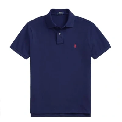 Image de Ralph Lauren Polo piqué Slim Fit, Bleu marine, S