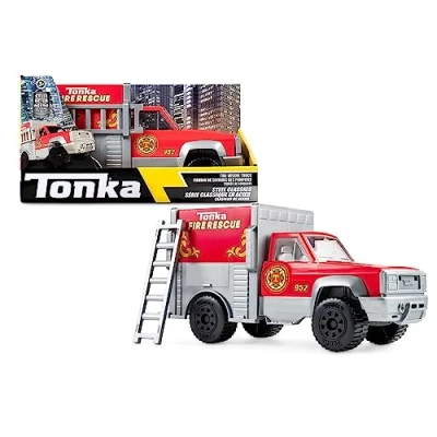 Image de Steel Classic Camion de secours, Tonka, Jouet véhicule d’urgence, Jouets véhicules pour le jeu créatif, Développement des capacités motrices, rouge, garçons et filles à partir 3 ans