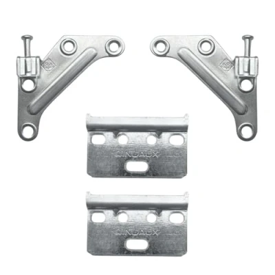 Image de Evotrade Kit de fixation DX+SX crochet réglable pour accrocher des meubles suspendus ou miroirs Plaquettes murale incluses