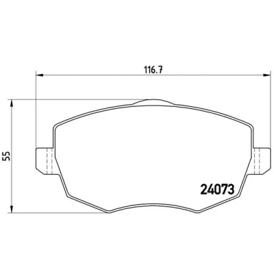 Image de BREMBO P 23 094 Jeu de plaquettes frein contact signal d&#039;usure exclu avec accessoires LANCIA: Ypsilon II