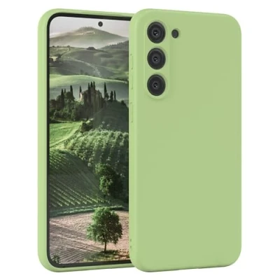 Image de EAZY CASE Coque de Protection en silicone pour Samsung Galaxy S23 Plus, vert, souple, résistante aux chocs, avec l&#039;appareil photo Fine TPU Bumper Vert